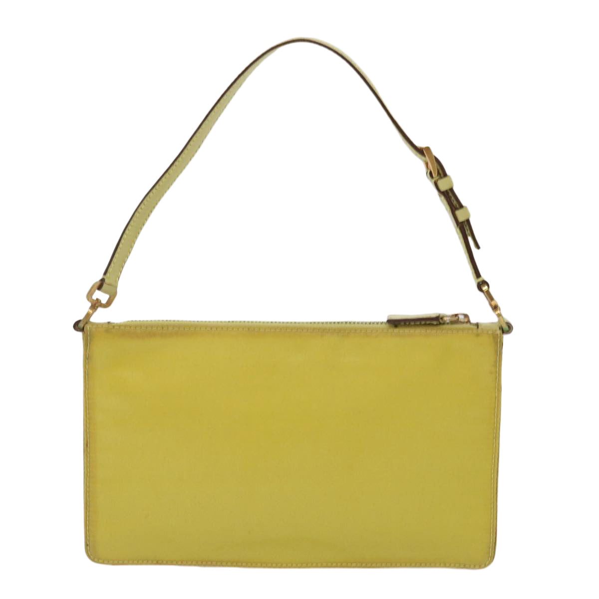 PRADA Accessory Pouch Nylon Yellow  63087