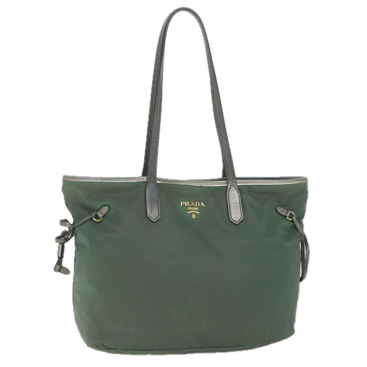 PRADA Tote Bag Nylon Khaki 63186