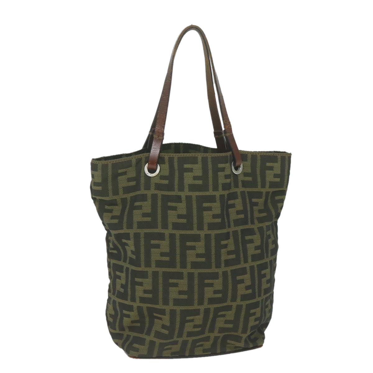 FENDI Zucca Canvas Tote Bag Black Brown63898