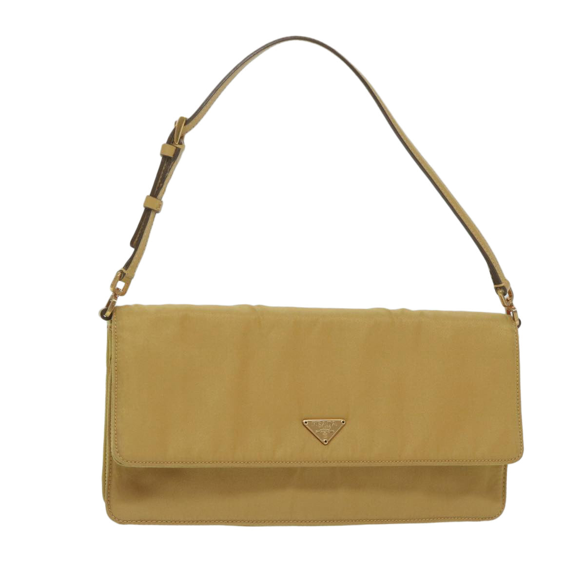 PRADA Accessory Pouch Nylon Yellow  63926