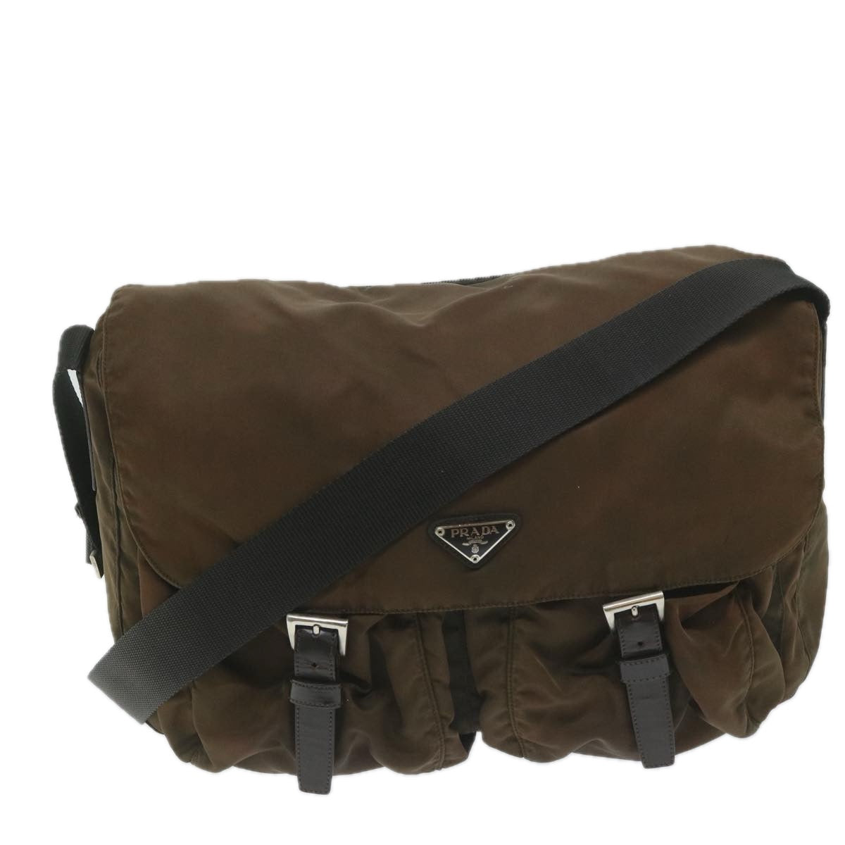 PRADA Shoulder Bag Nylon Brown 63981