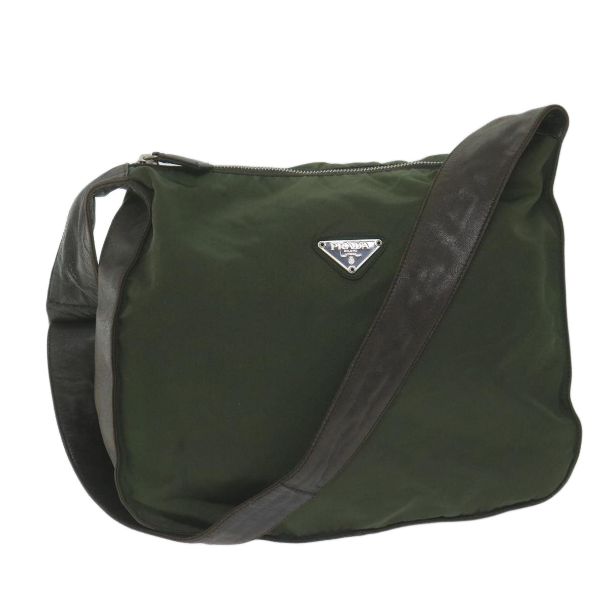 PRADA Shoulder Bag Nylon Khaki 64273