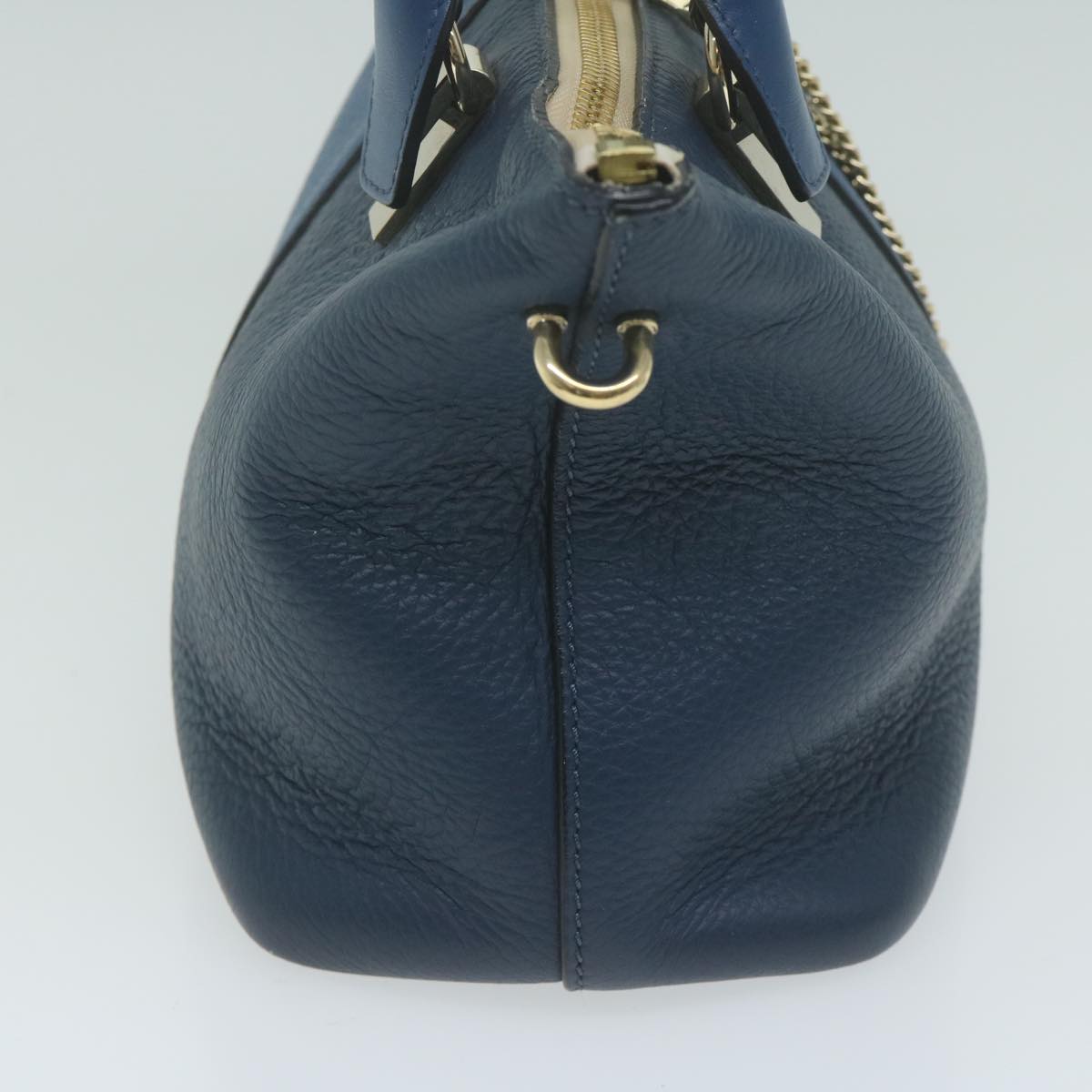 Chloe Bailey Hand Bag Leather 2way Blue 01155765 9 64347