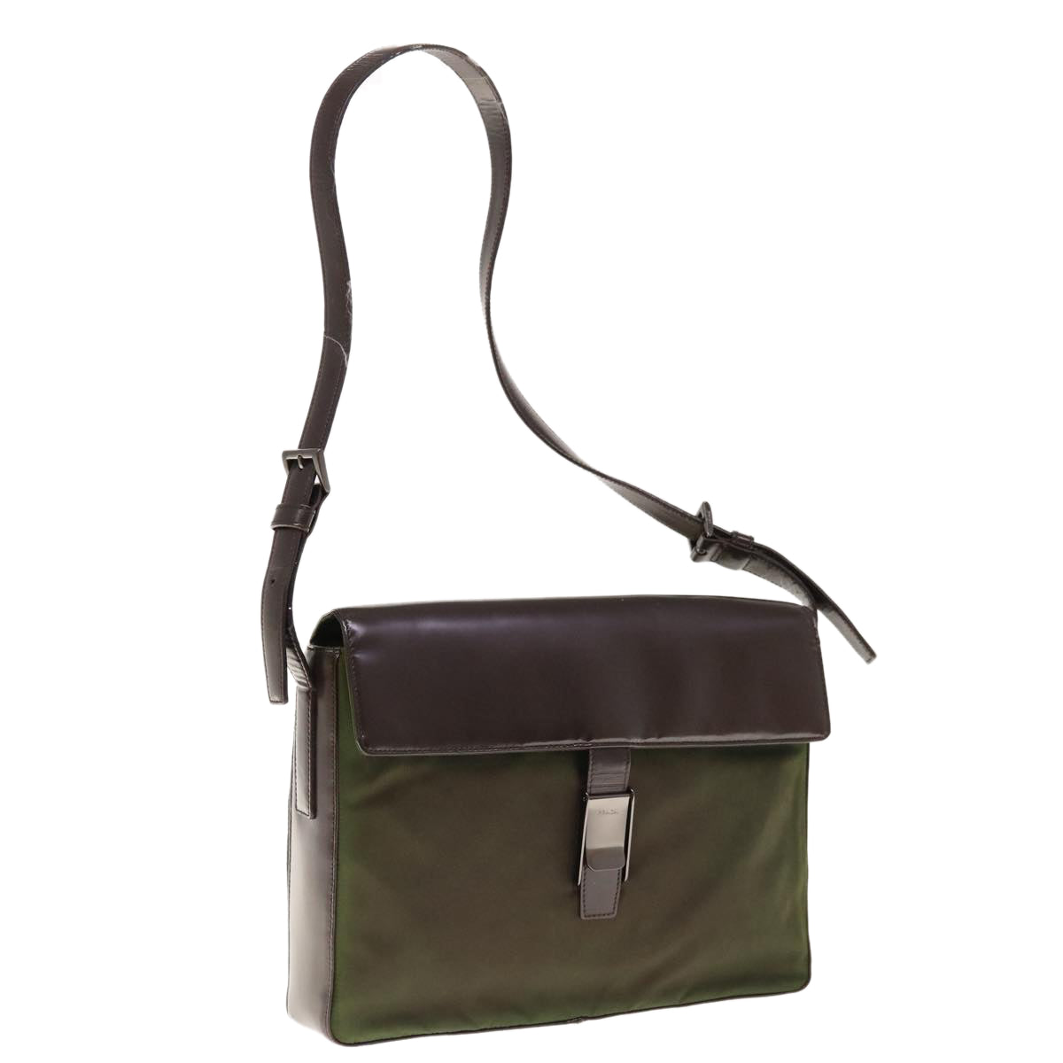PRADA Shoulder Bag Nylon Khaki 64645