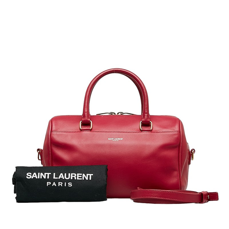 Saint Laurent Mini Boston Bag in Calf Leather Pink
