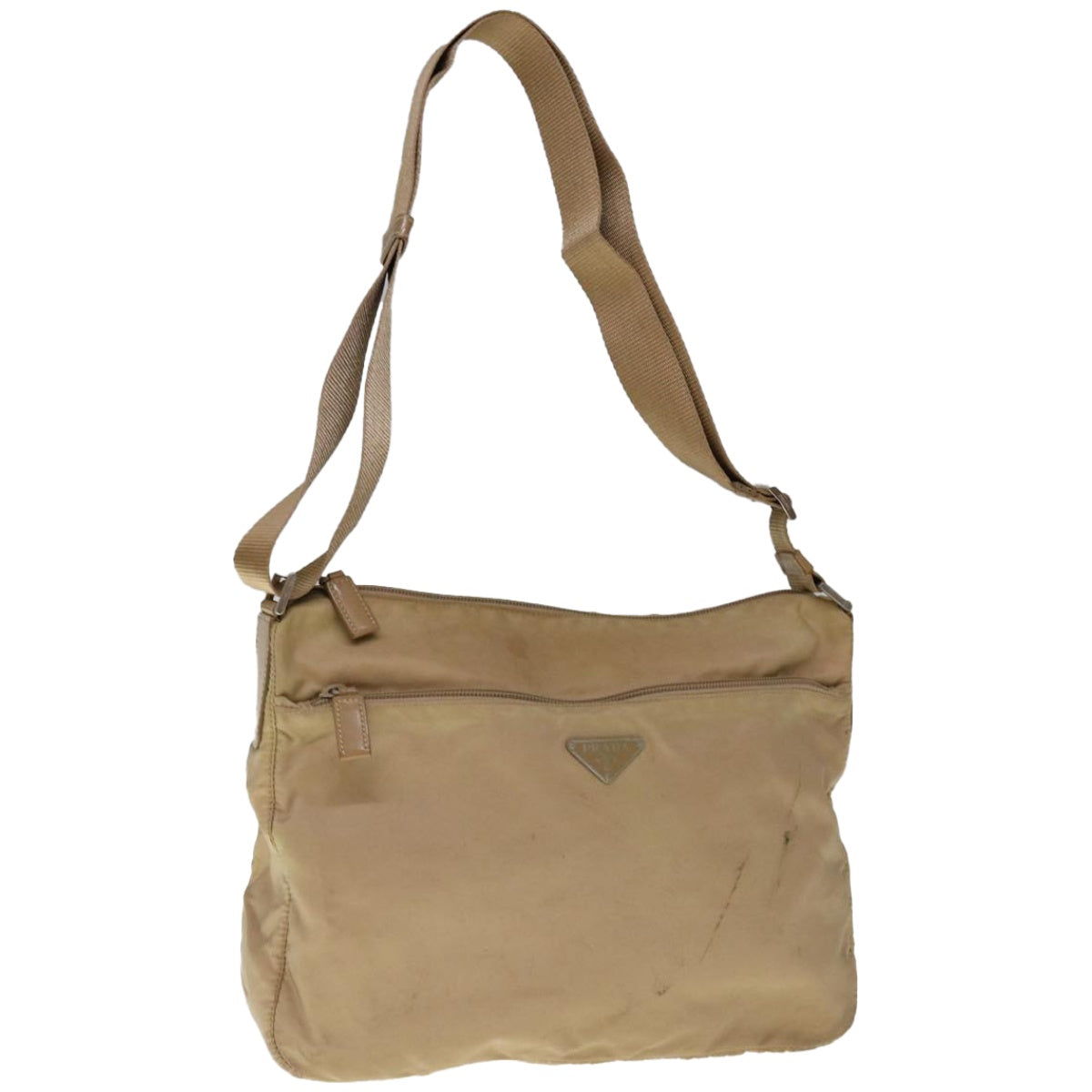 PRADA Shoulder Bag Nylon Beige 65373