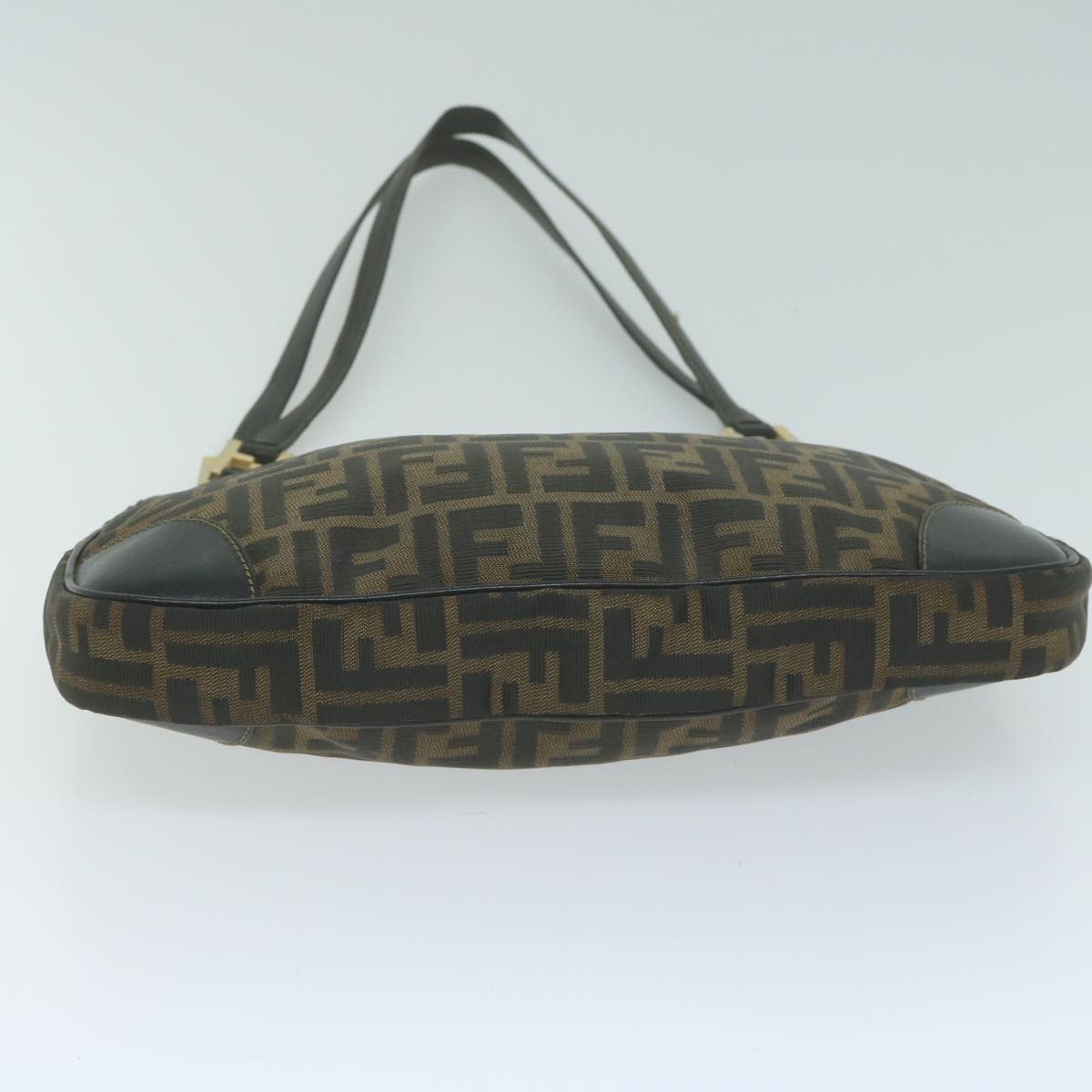 FENDI Zucca Canvas Shoulder Bag Brown Black65752