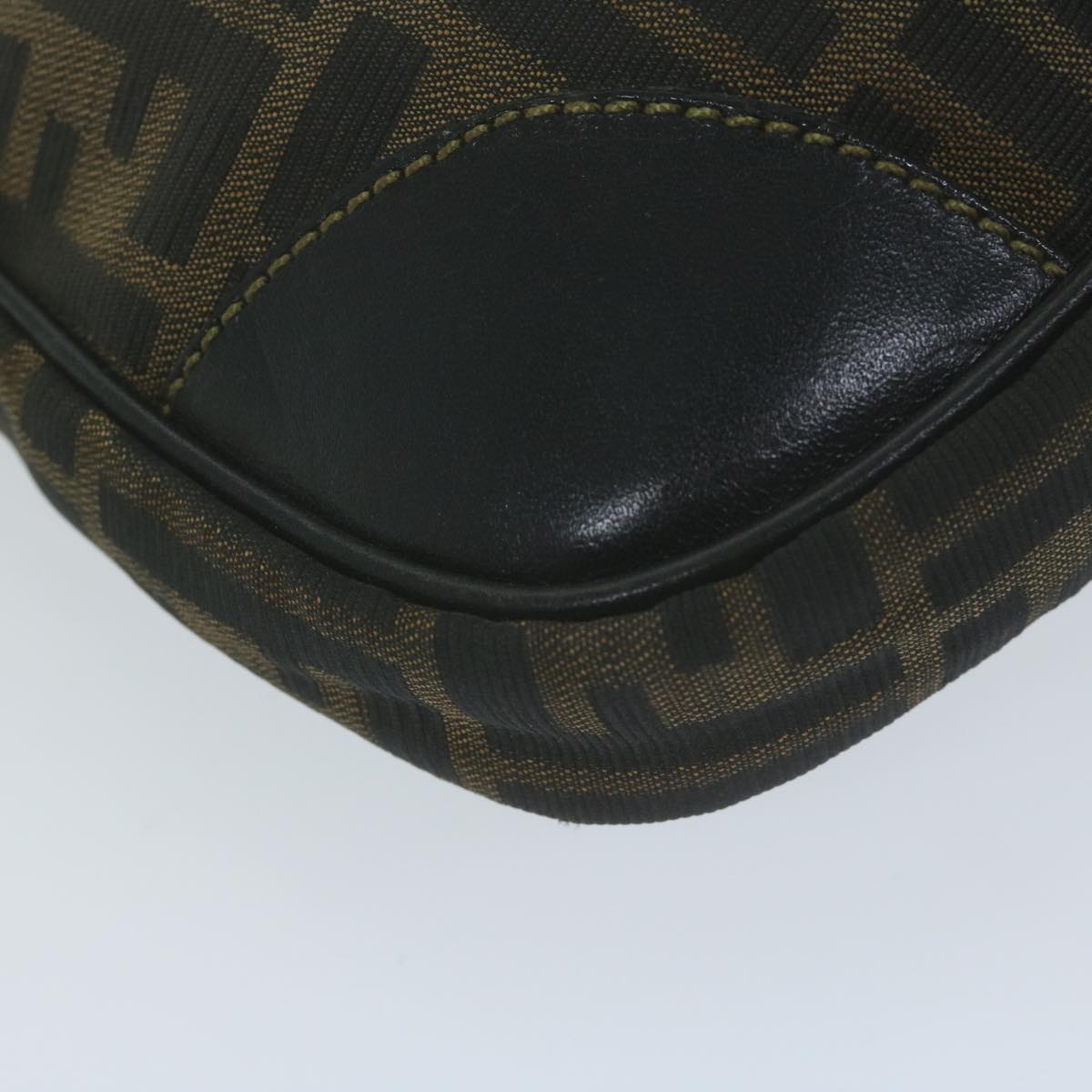 FENDI Zucca Canvas Shoulder Bag Brown Black65752