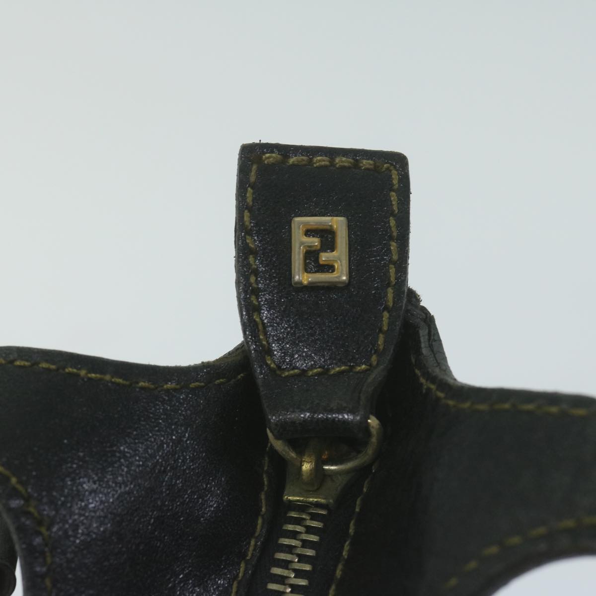 FENDI Zucca Canvas Shoulder Bag Brown Black65752