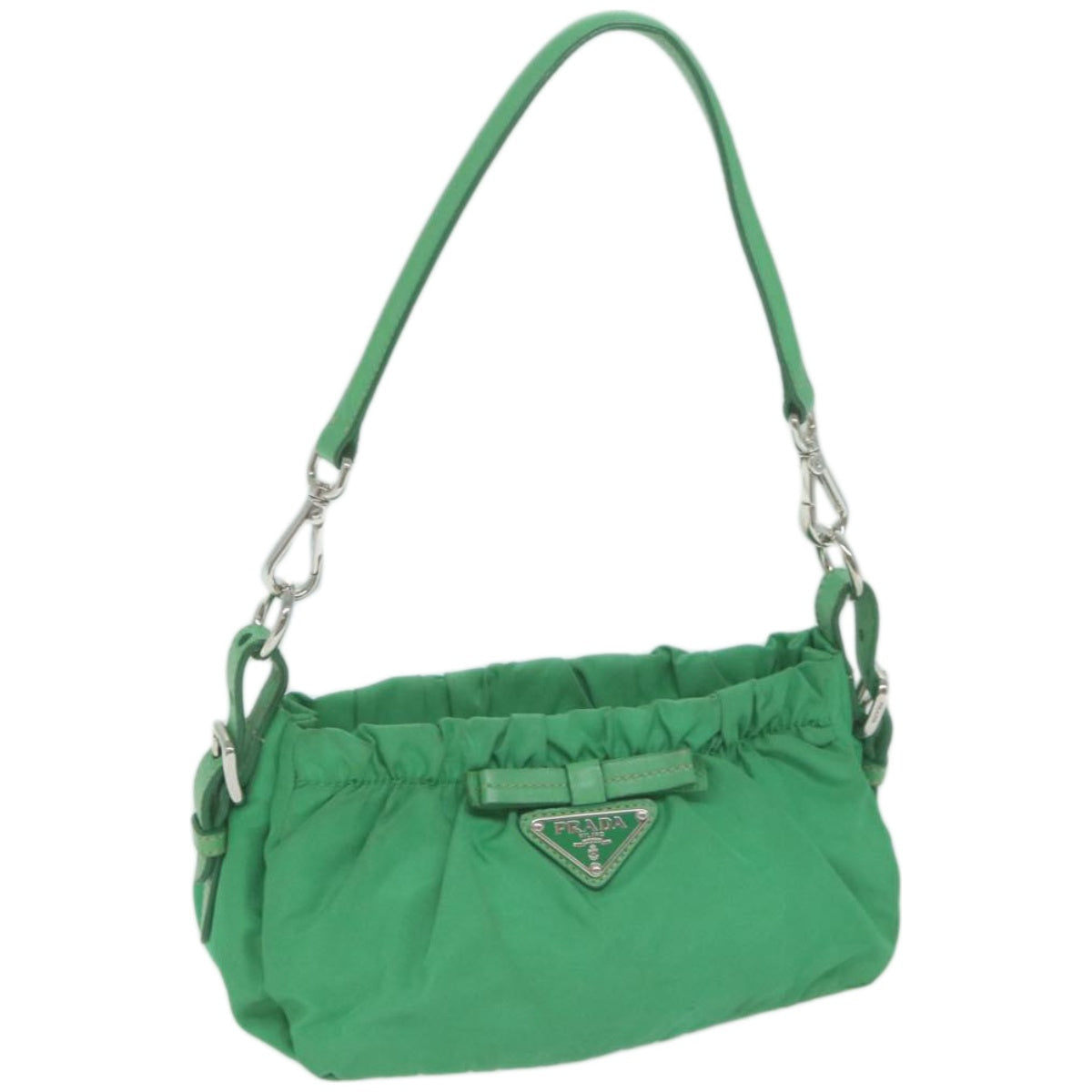 PRADA Shoulder Bag Nylon Green 66427