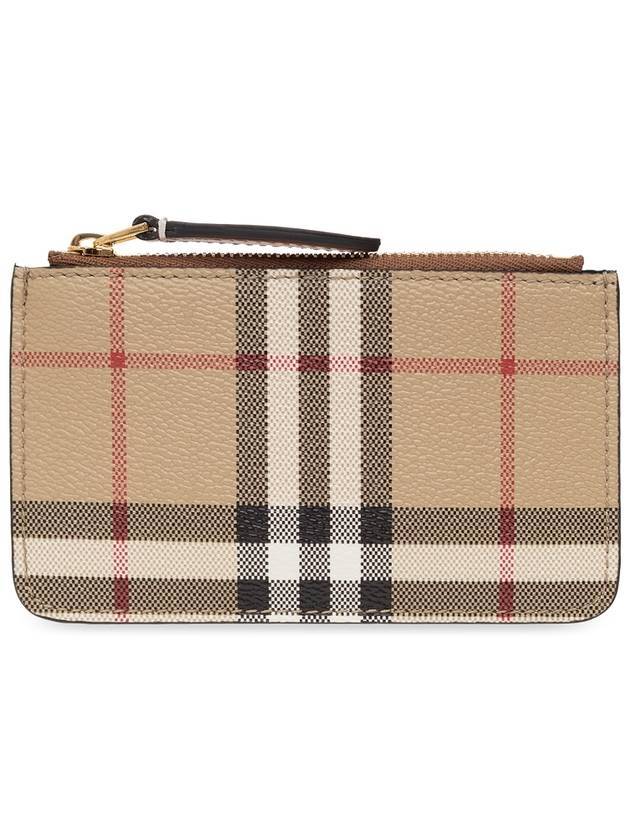Burberry Check Strap Card Wallet Archive Beige