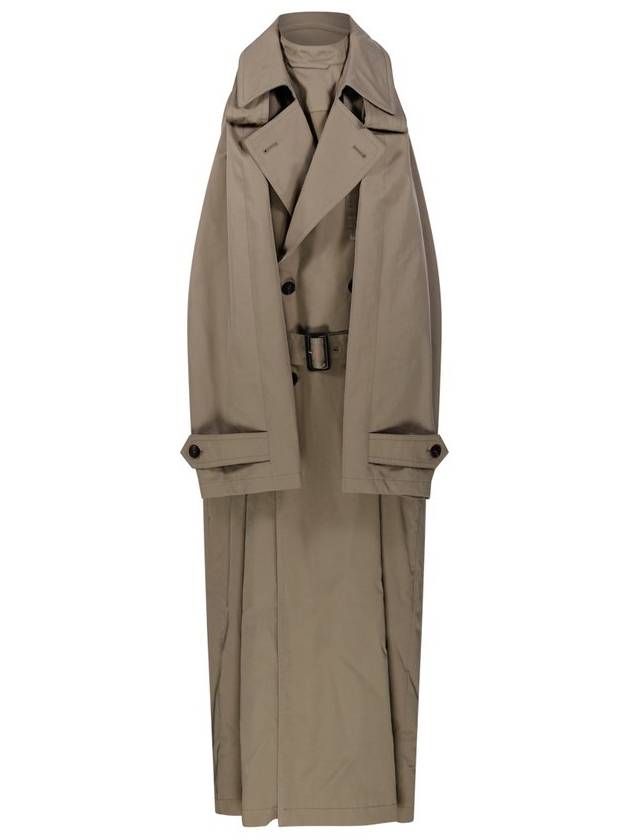 Balenciaga Women s Suspended Trench Long Dress Beige