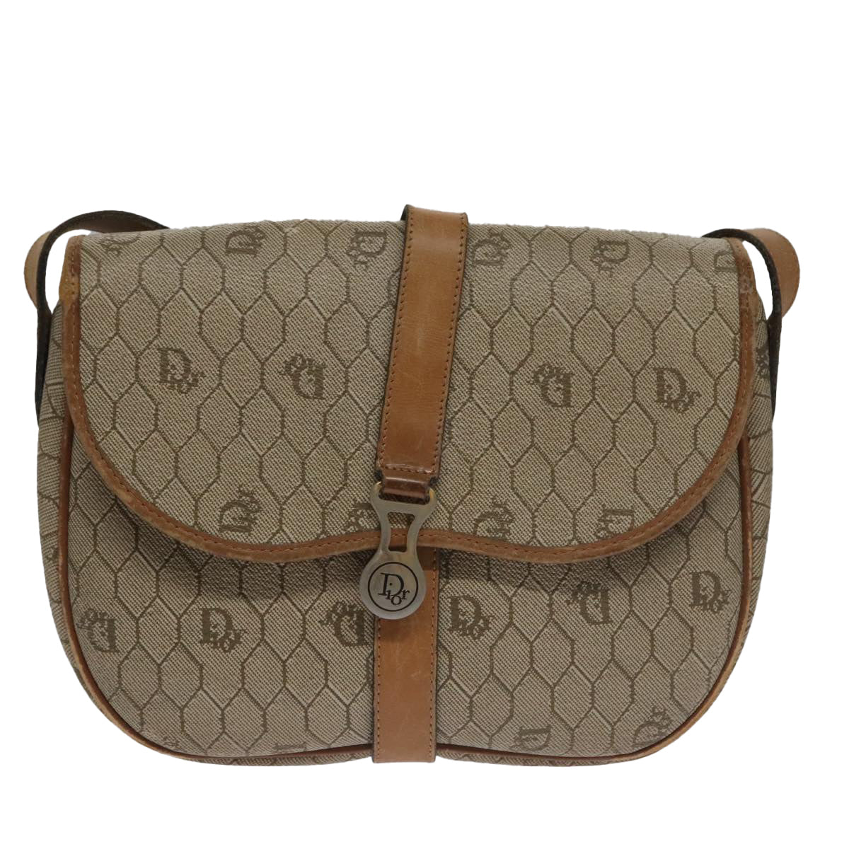 Dior Honeycomb Canvas Shoulder Bag (Pre-Owned)