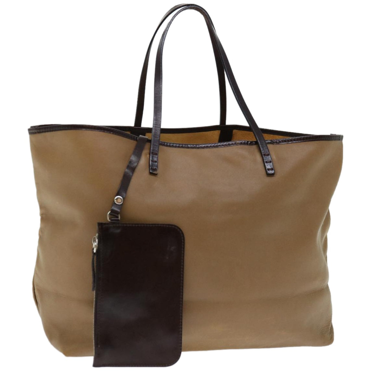 FENDI Tote Bag Leather Beige67352