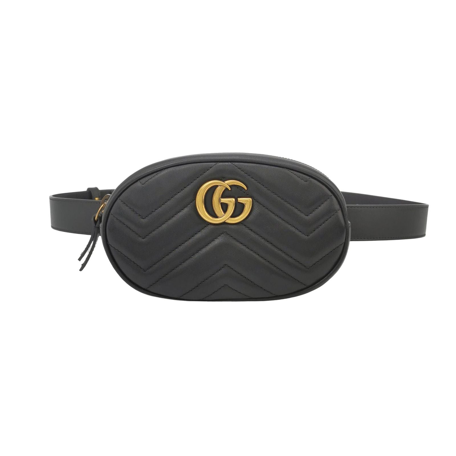 Gucci GG Marmont Small Leather V-Pattern Quilted Double G Logo Waist Bag Chest Bag 250226781081482