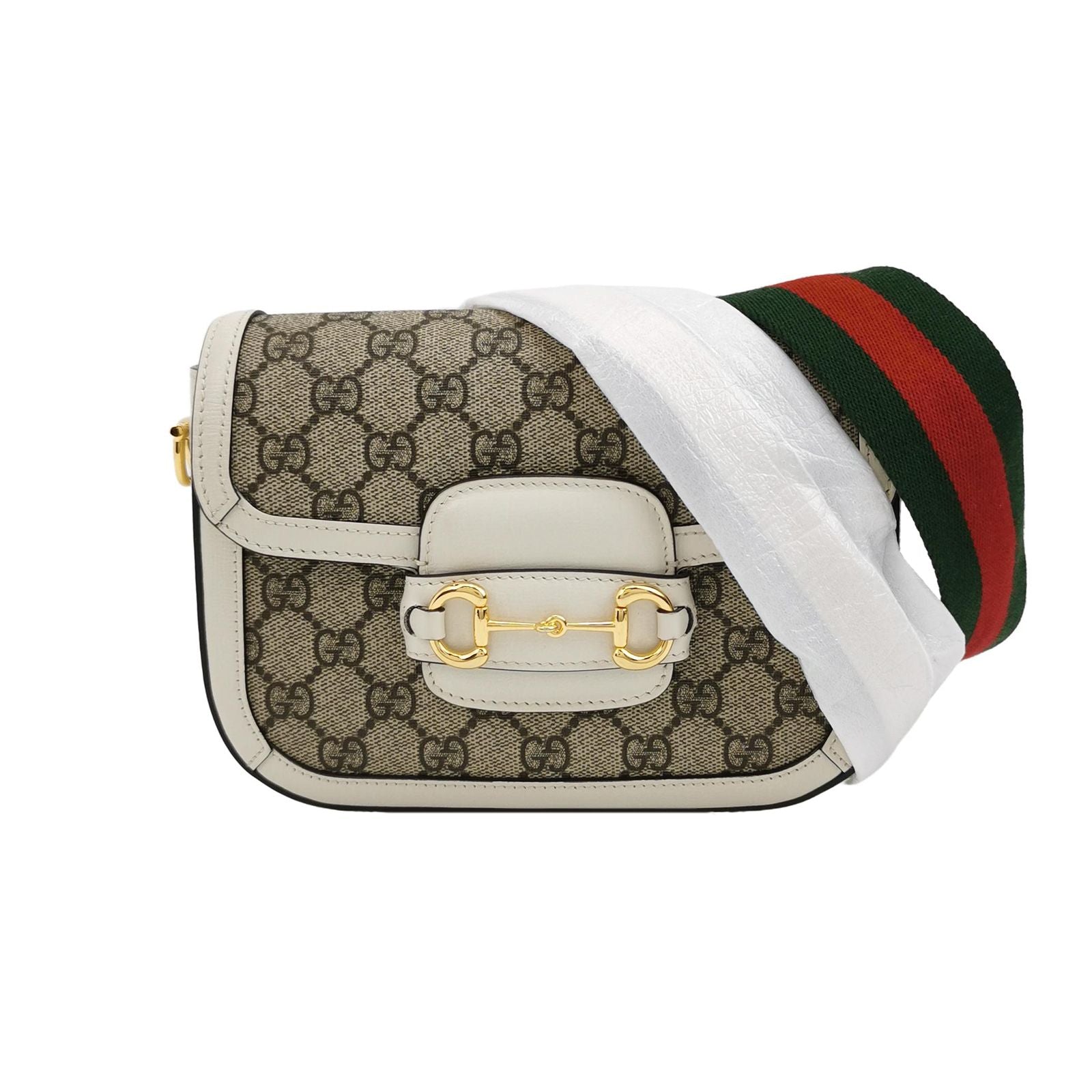 Gucci 1955 Mini GG Canvas Horsebit Flap Crossbody Bag 250508781183952