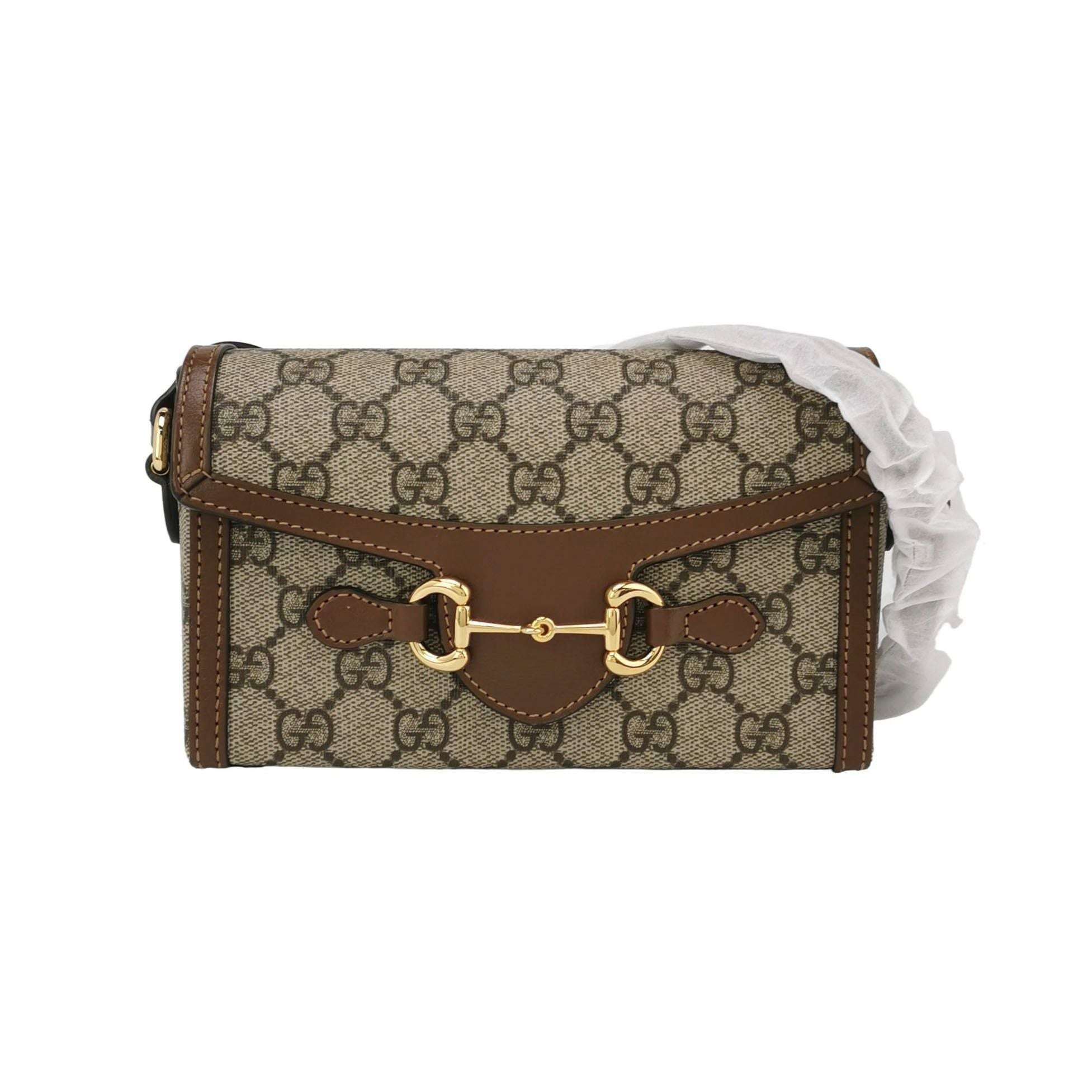 Gucci 1955 Mini GG Supreme Horsebit Shoulder Bag 250411781144492