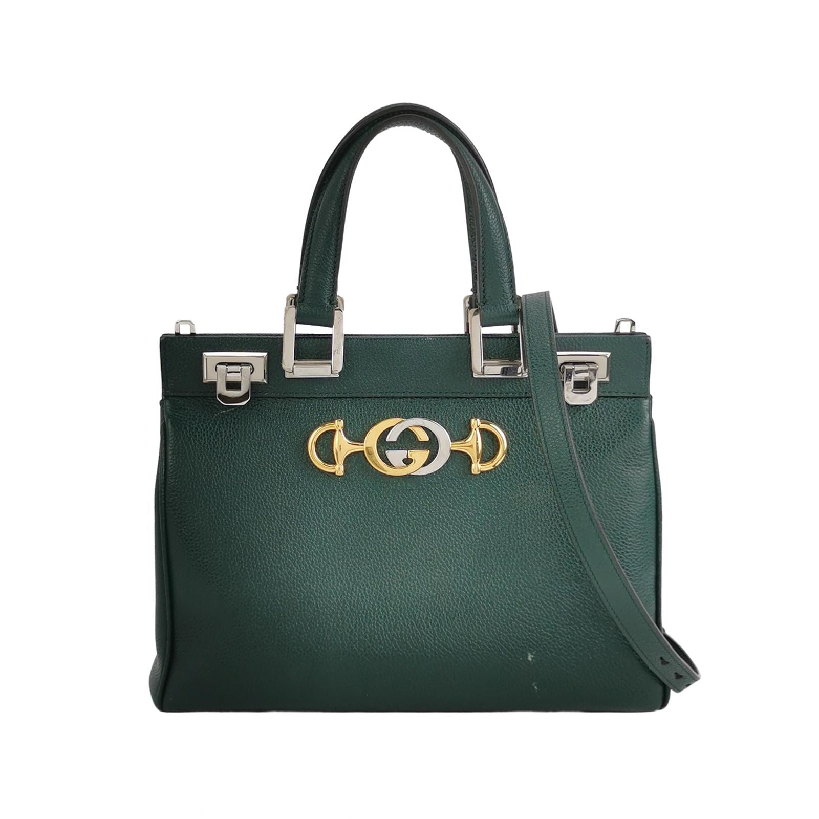 Gucci Zumi Small Leather Solid GG Horsebit Crossbody Bag 250410781142564