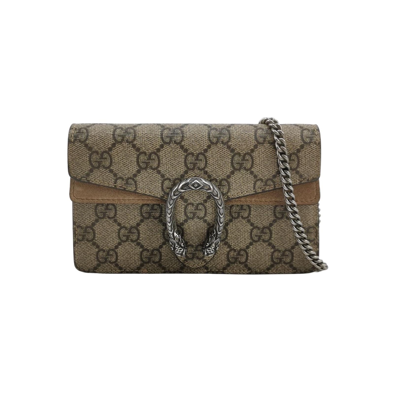 Gucci Dionysus Mini GG Supreme Double Tiger Head Buckle Crossbody Bag 017851400003