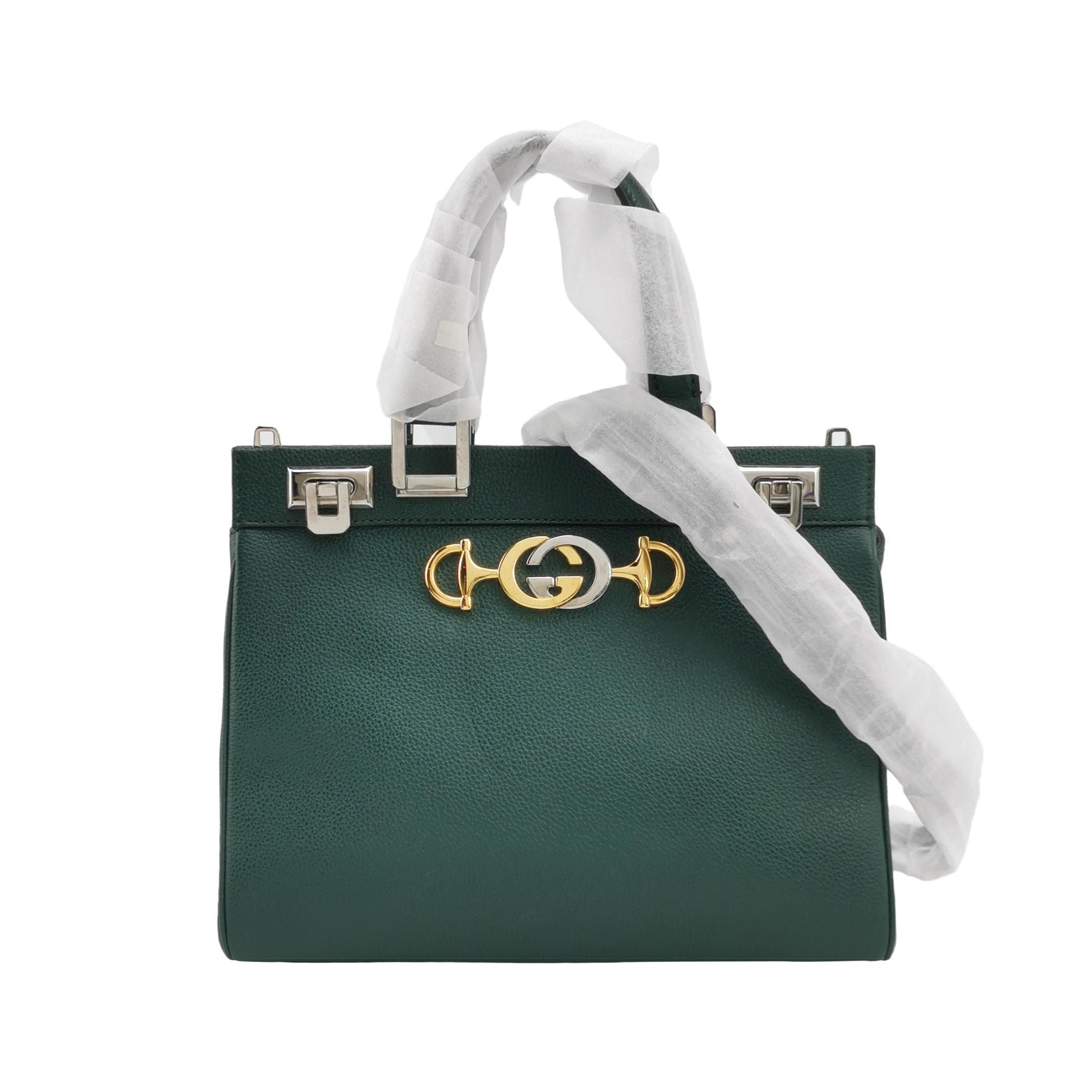 Gucci Zumi Small Leather Solid GG Horsebit Crossbody Bag 24112478957371