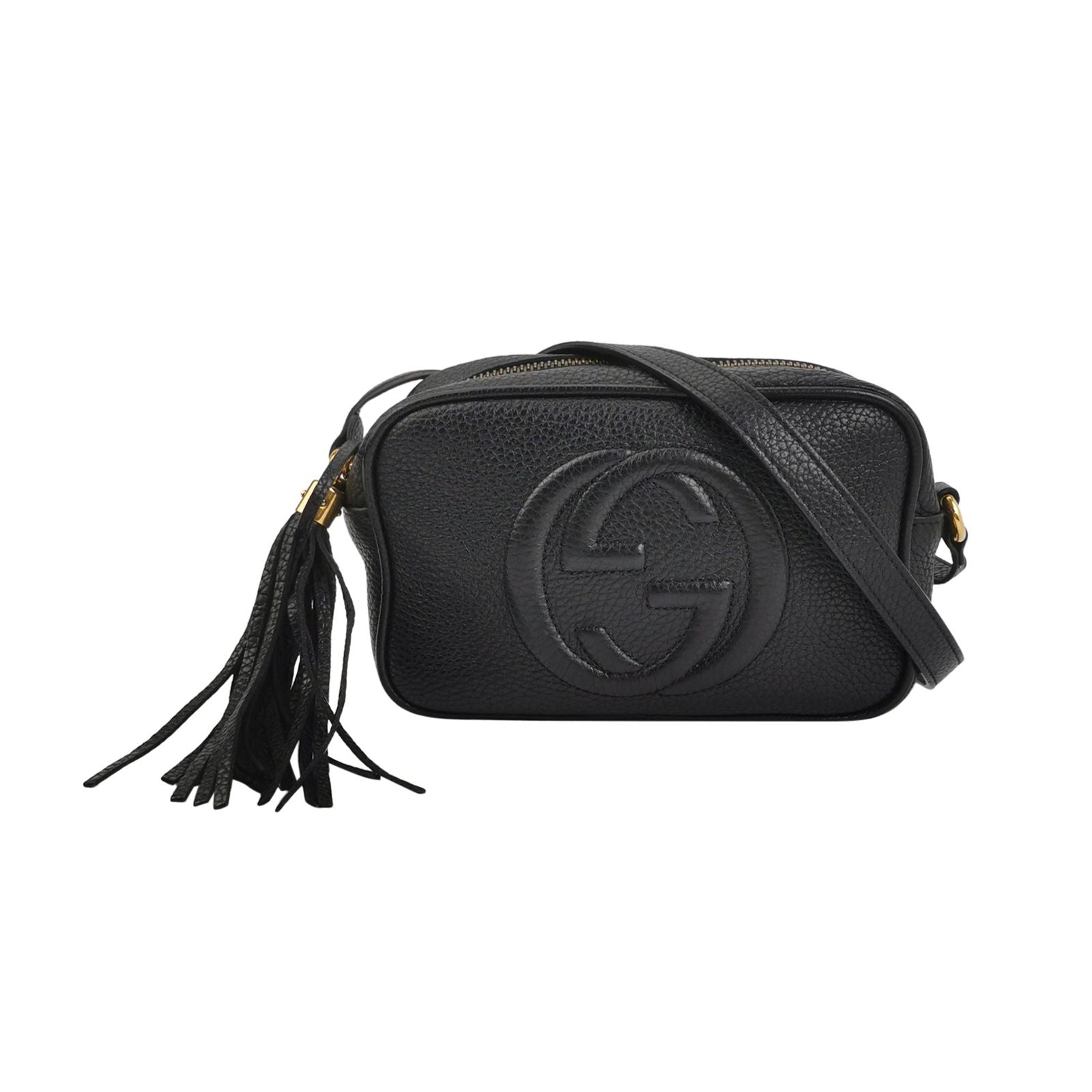 Gucci Soho Leather Solid Pattern Camera Crossbody Shoulder Bag 250528781211950