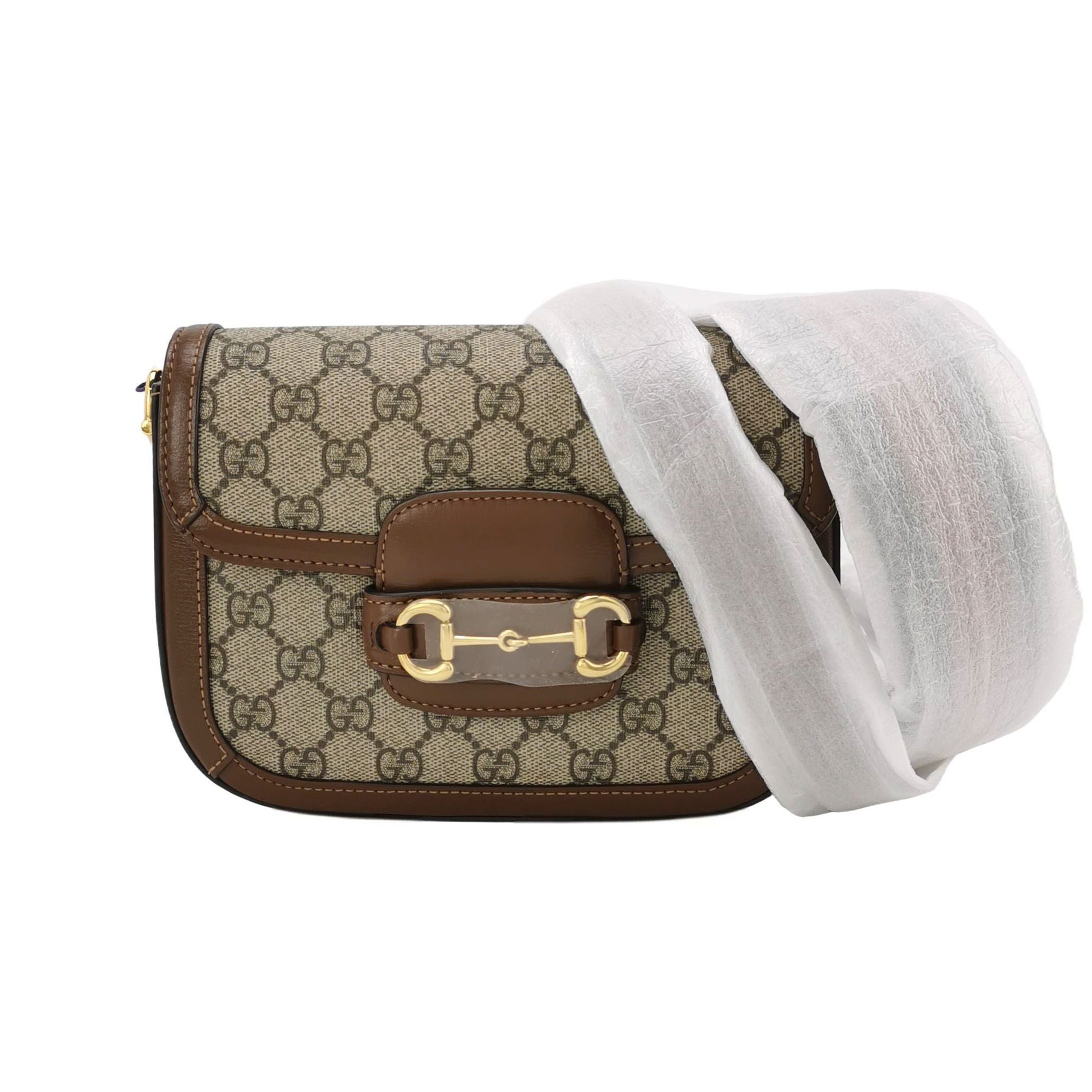 Gucci 1955 Mini GG Supreme Horsebit Shoulder Bag 250423781161345