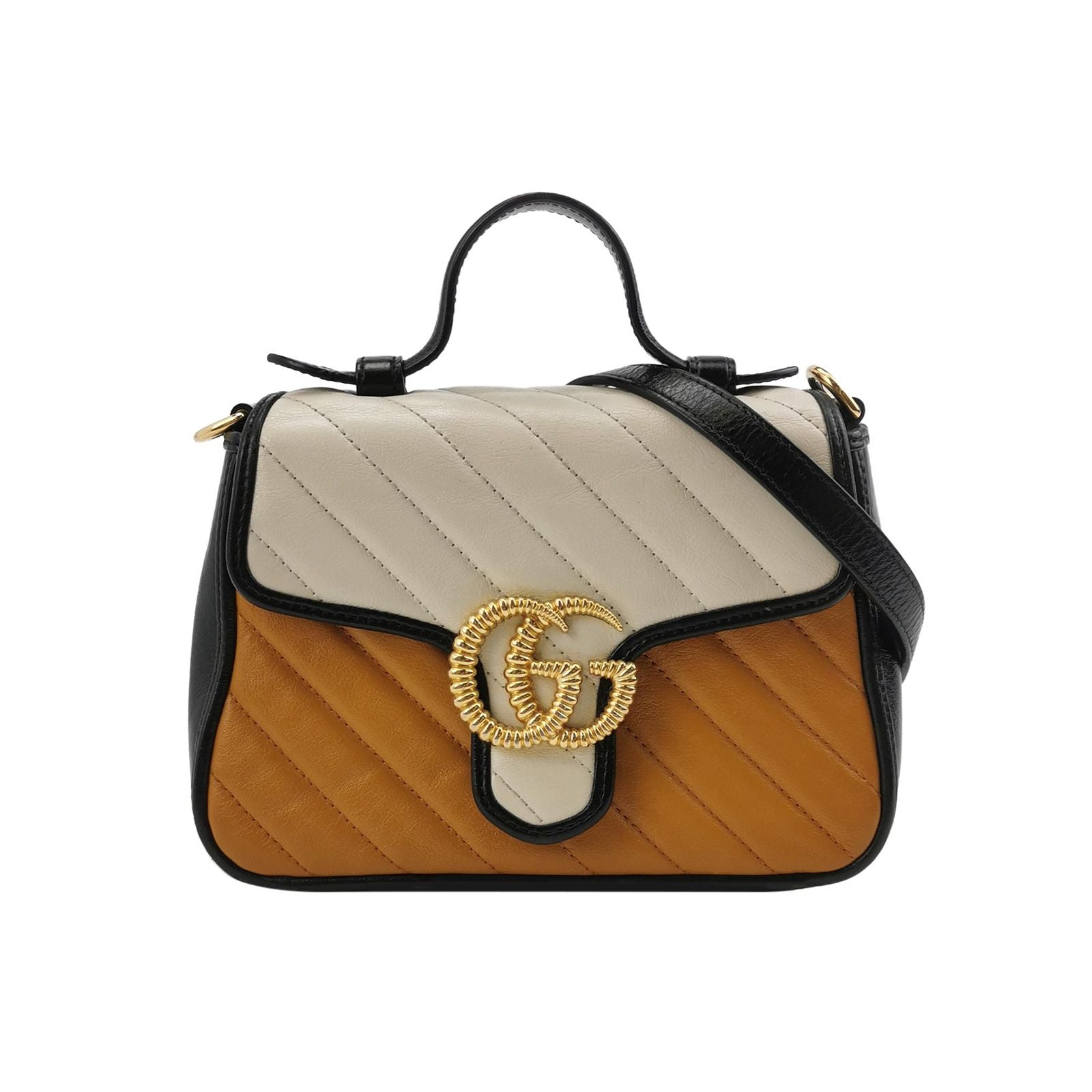 Gucci GG Marmont Mini Leather Quilted GG Logo Crossbody Shoulder Bag 250602781219855