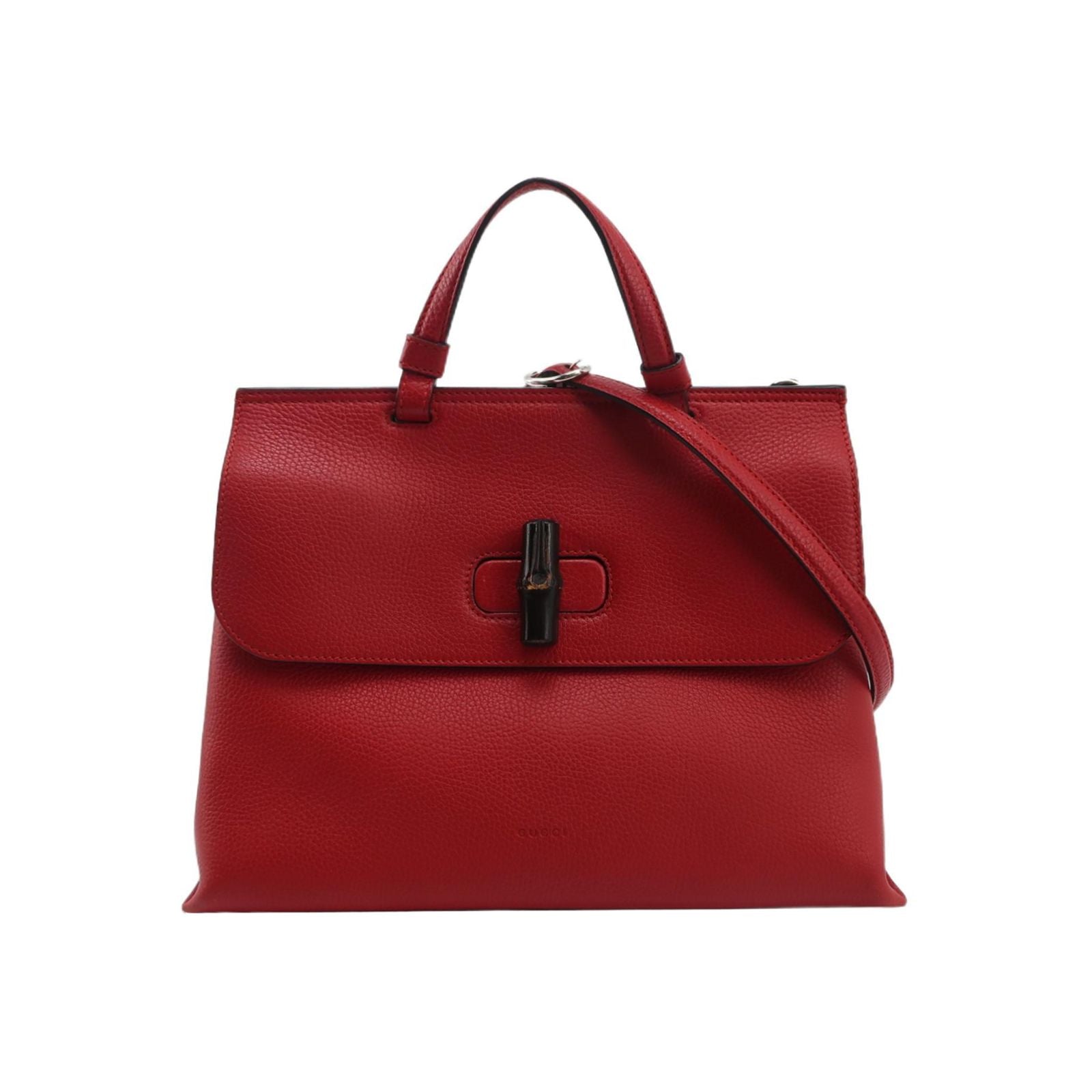 Gucci Daily Leather Bamboo Twist Lock Shoulder Bag 250702781262745