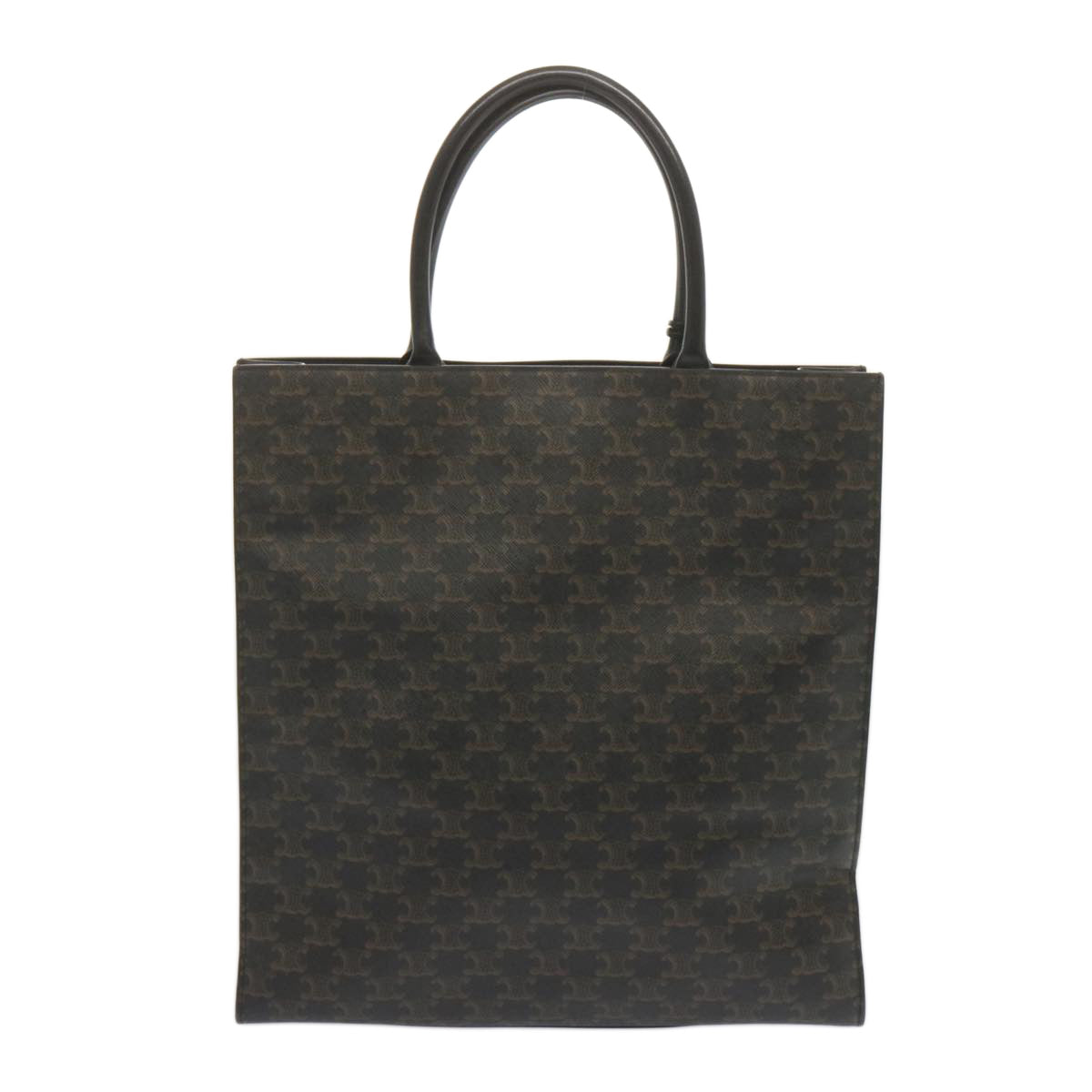 CELINE Triomphe Vertical Cabas Tote Bag PVC Black 194432  68823A