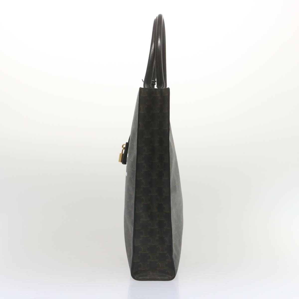 CELINE Triomphe Vertical Cabas Tote Bag PVC Black 194432  68823A