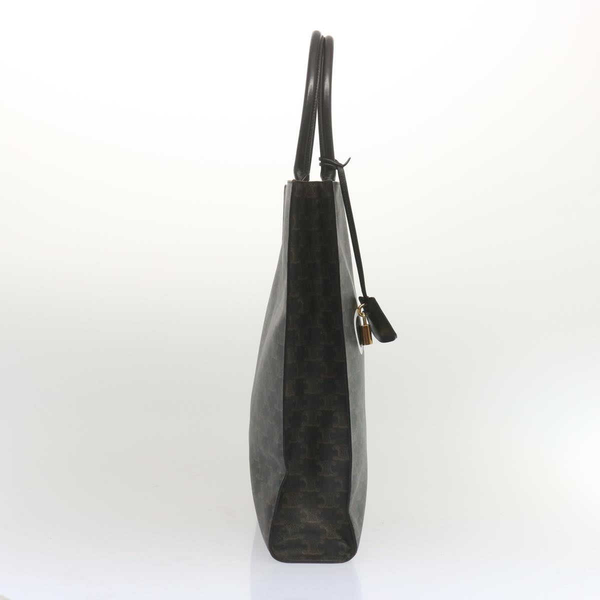 CELINE Triomphe Vertical Cabas Tote Bag PVC Black 194432  68823A