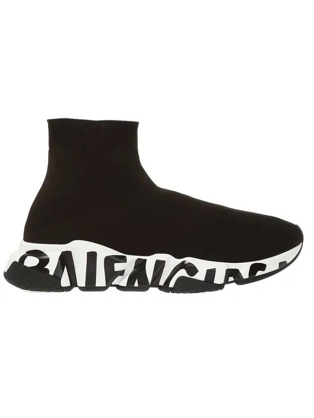 Balenciaga Logo Speed High Top Sneakers Black
