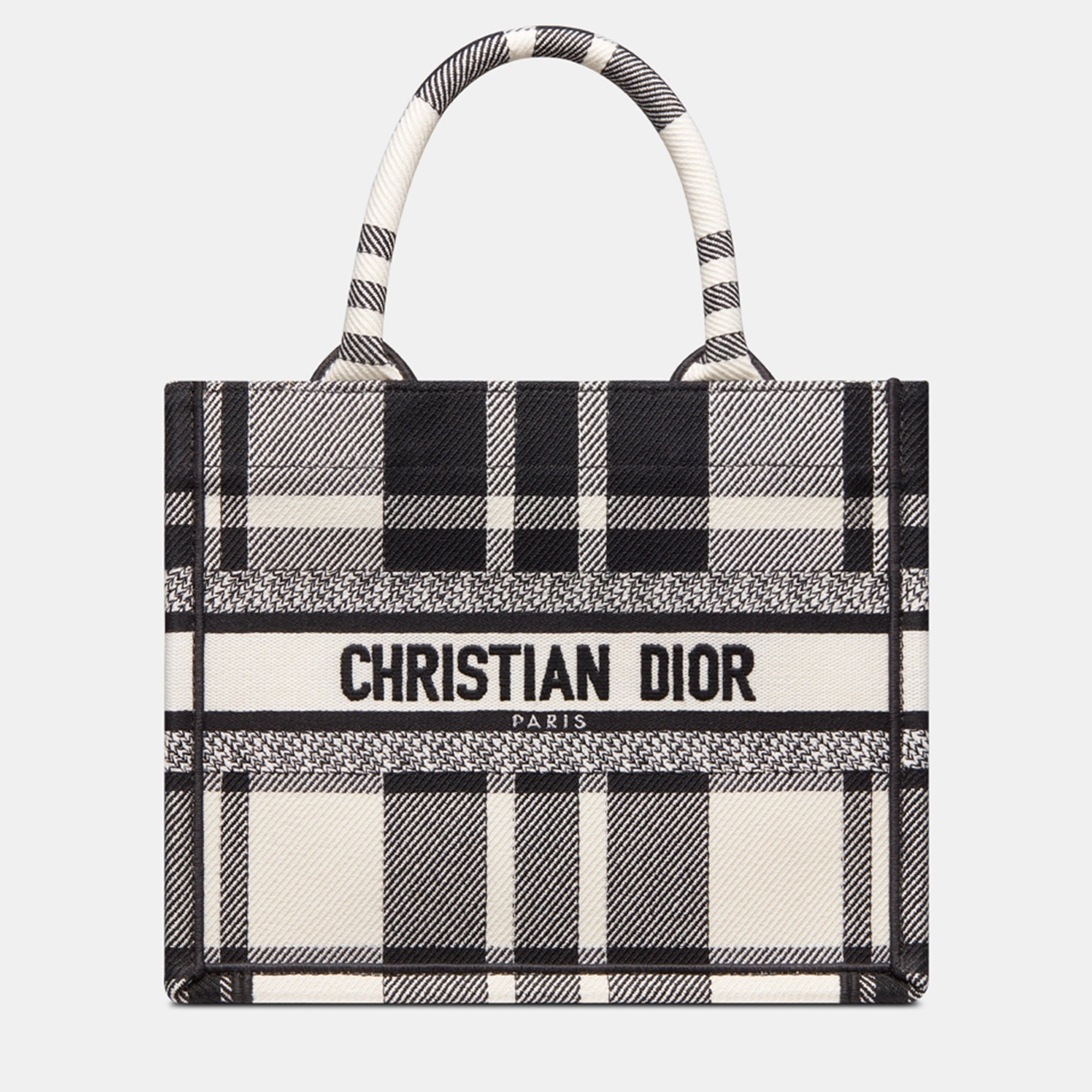 Dior Christian Black white Canvas Tote