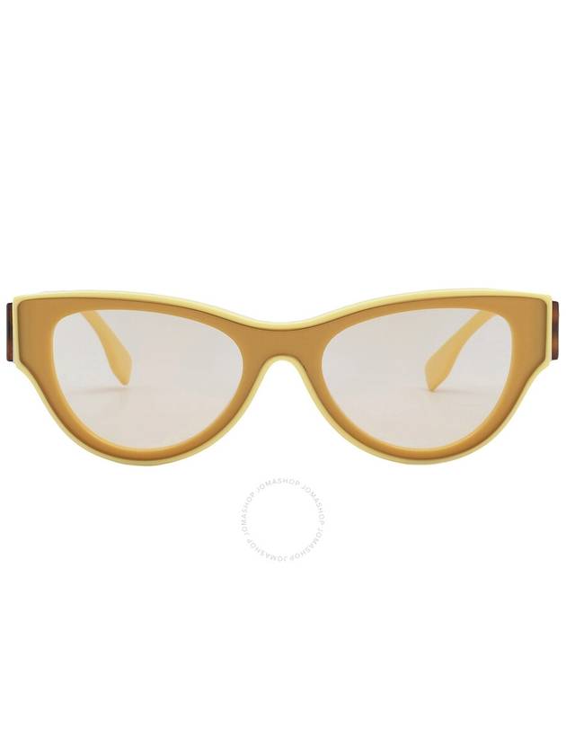Fendi Fendi Shiny Light Brown Shield Ladies Sunglasses FE40135I 39E 140