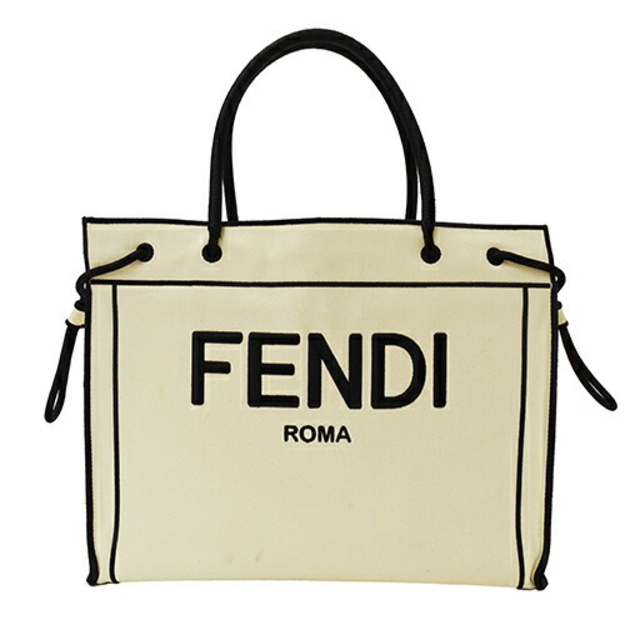 Fendi ivory Canvas Shoulder Bag Tote Bag ()