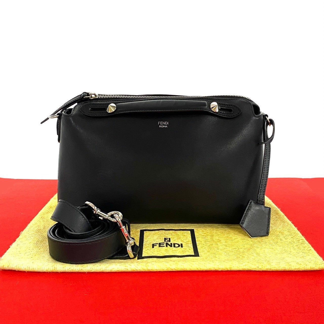Fendi By The Way Medium Leather 2way Bag Black