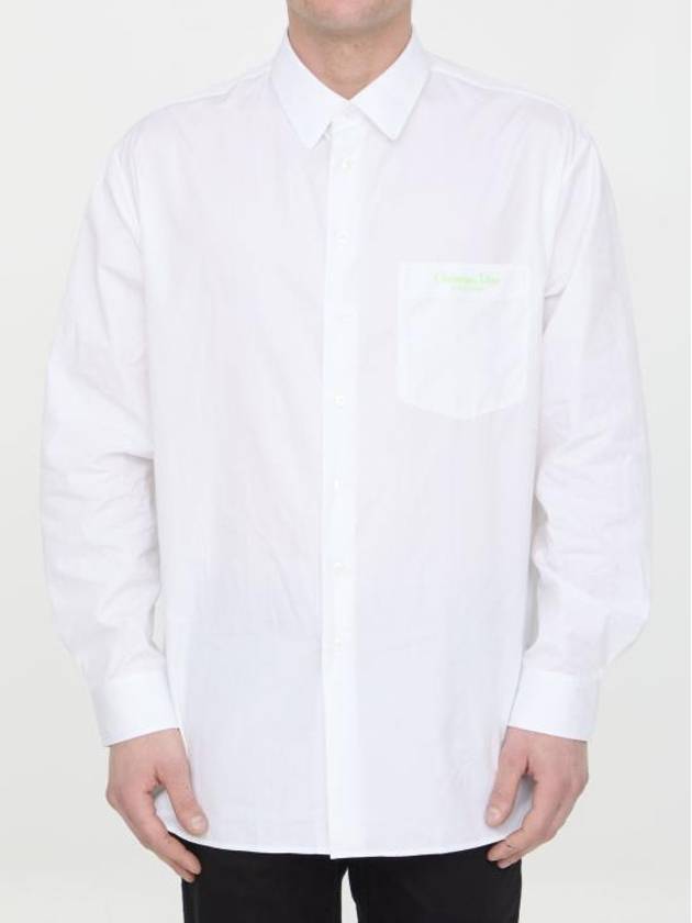 Cotton Long Sleeve Shirt White Dior