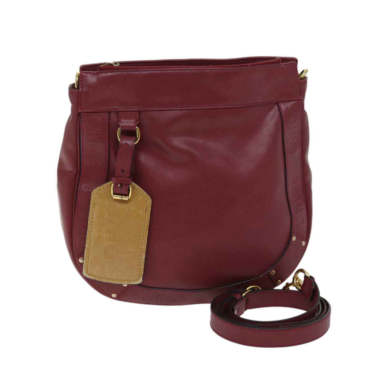 Chloe Shoulder Bag Leather Pink 70409
