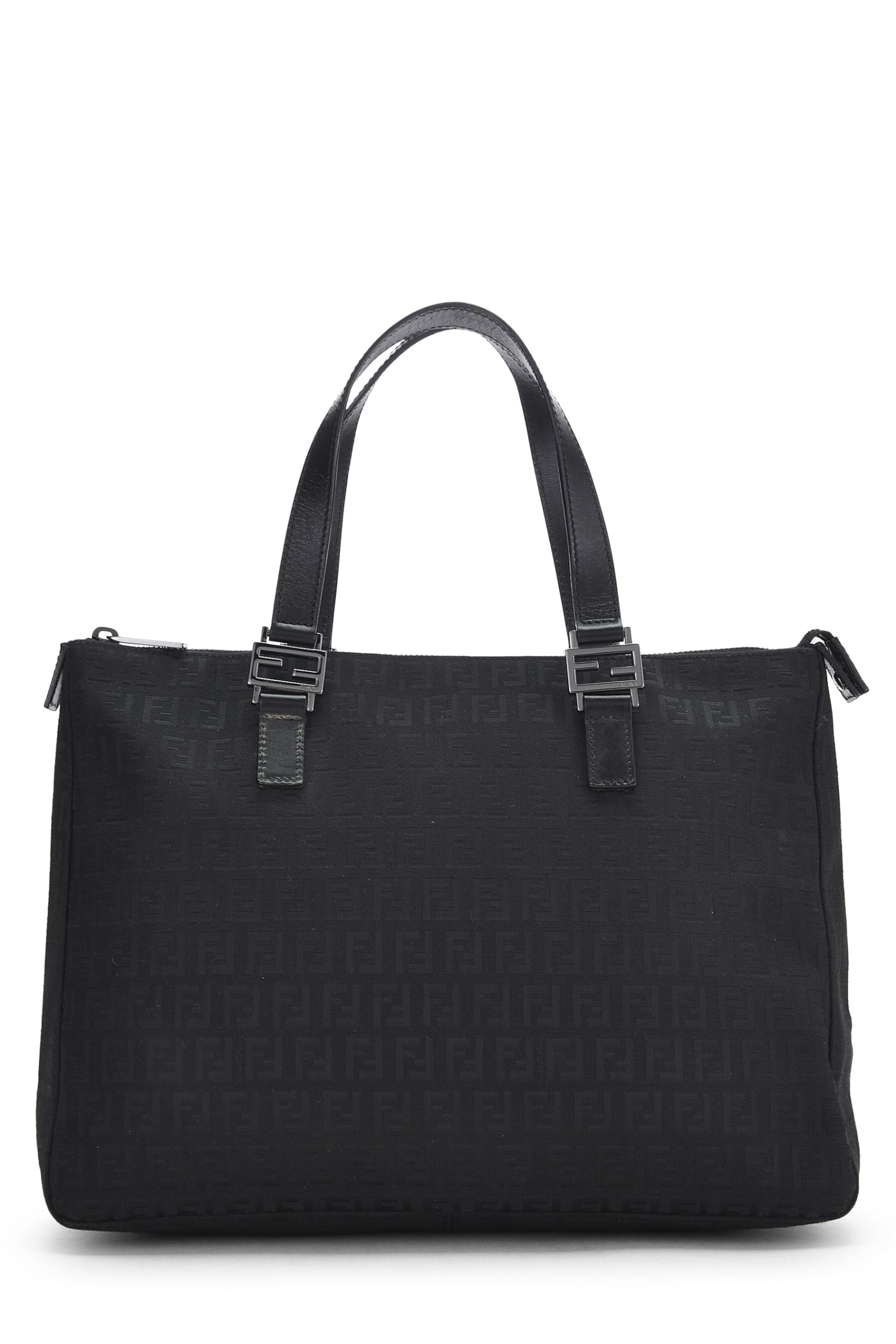 Fendi, Black Zucchino Canvas Tote Small, Black