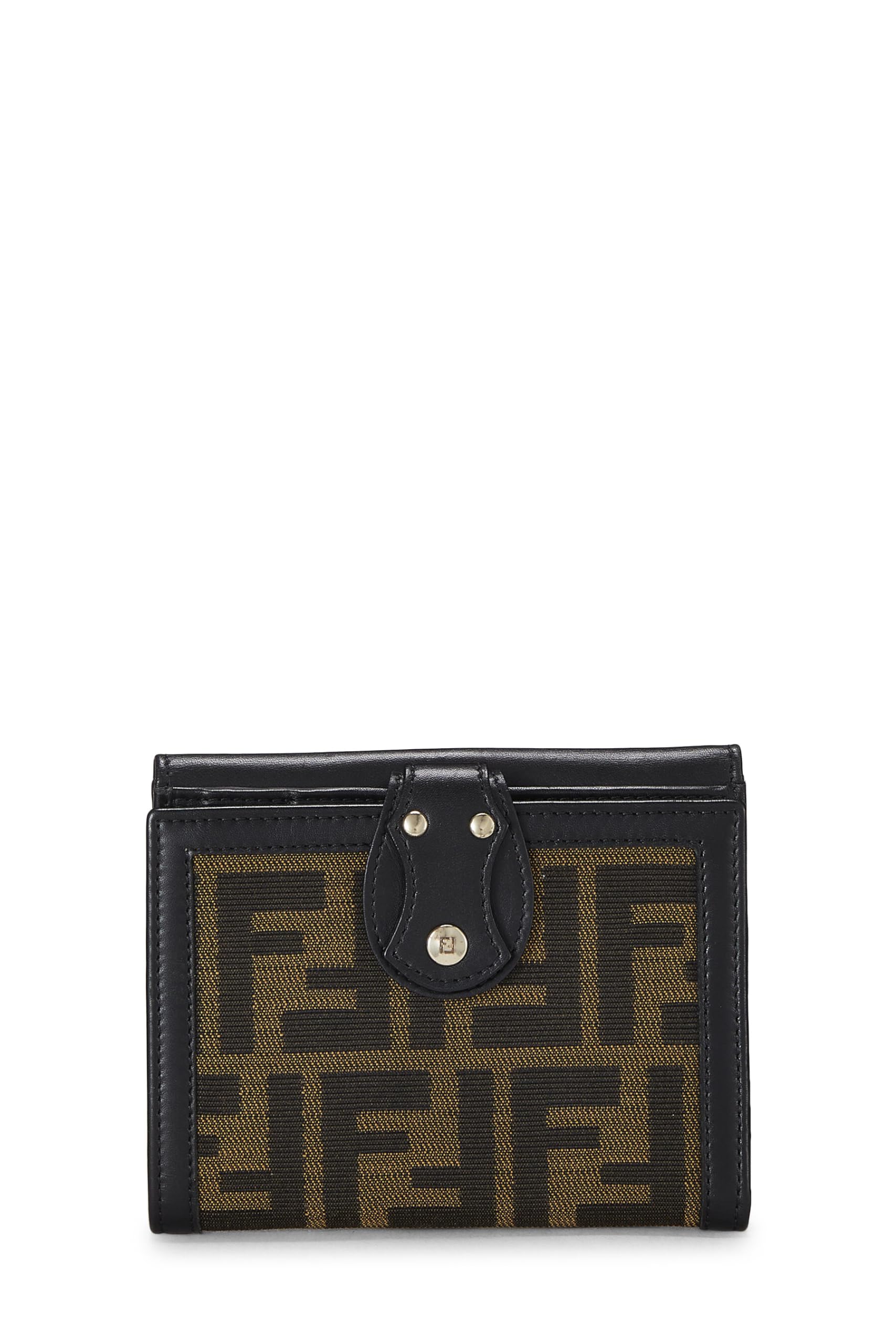 Fendi, Brown Zucca Canvas Compact Wallet, Brown