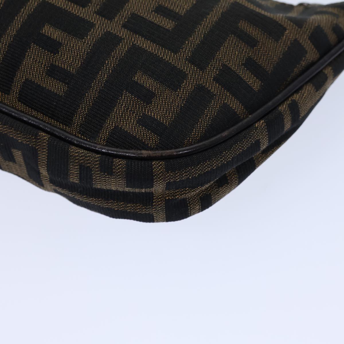 FENDI Zucca Canvas Shoulder Bag Brown Black72107