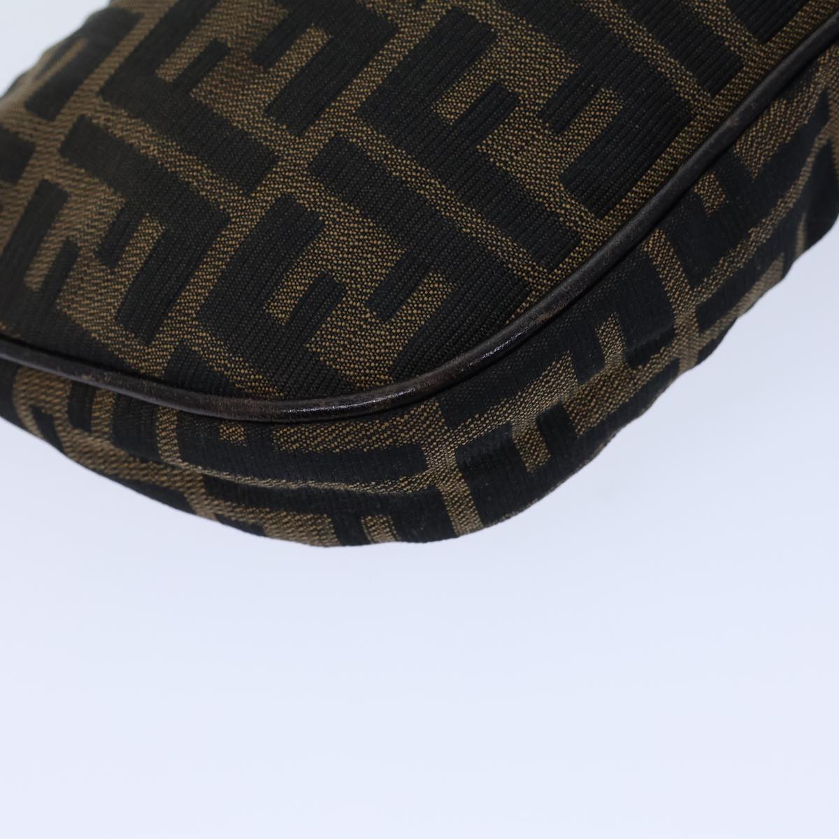 FENDI Zucca Canvas Shoulder Bag Brown Black72107