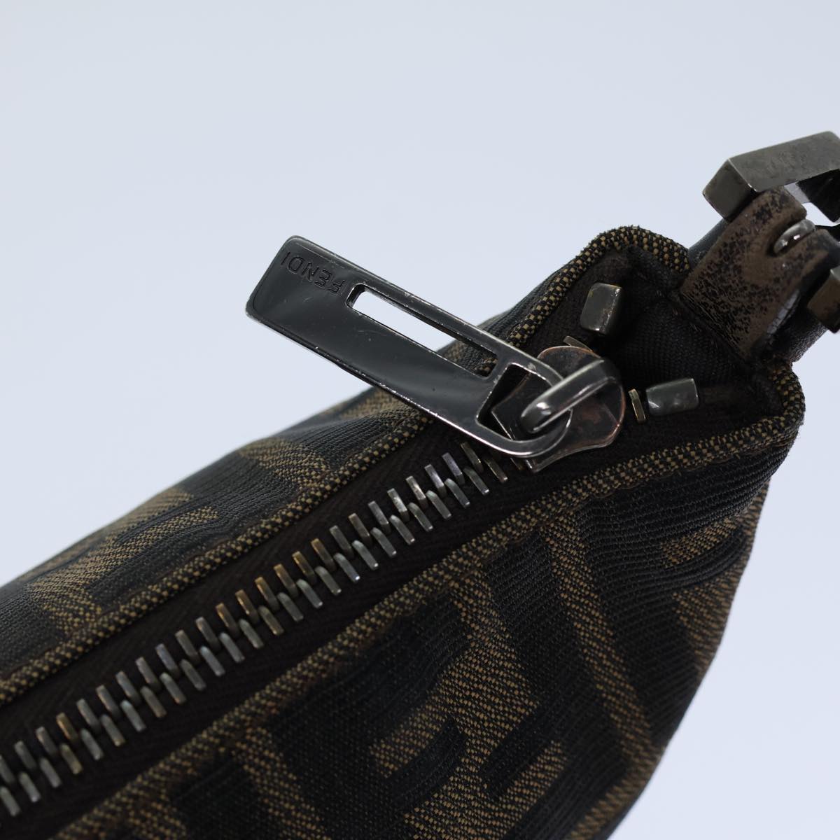 FENDI Zucca Canvas Shoulder Bag Brown Black72107