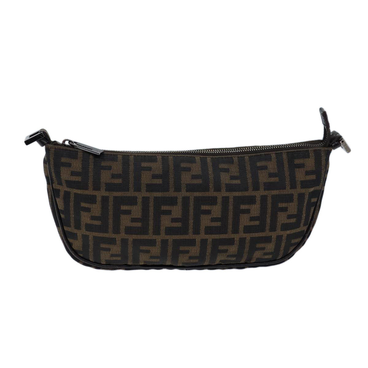 FENDI Zucca Canvas Shoulder Bag Brown Black72107