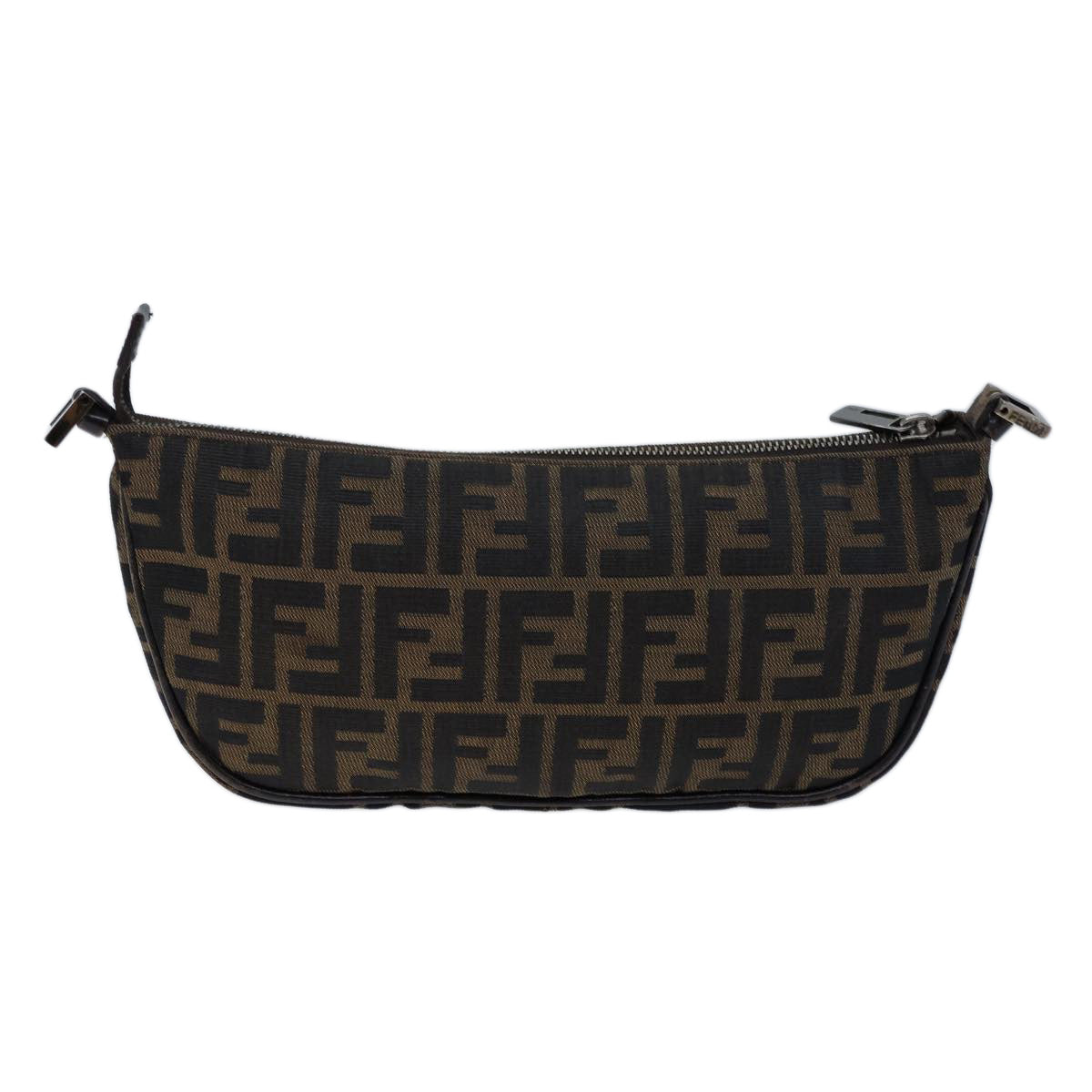 FENDI Zucca Canvas Shoulder Bag Brown Black72107
