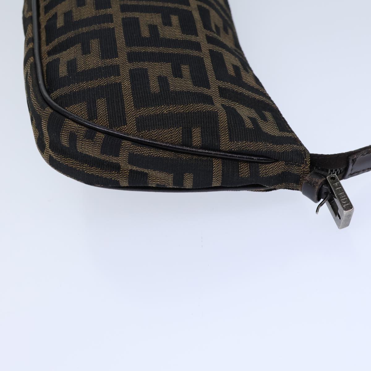 FENDI Zucca Canvas Shoulder Bag Brown Black72107