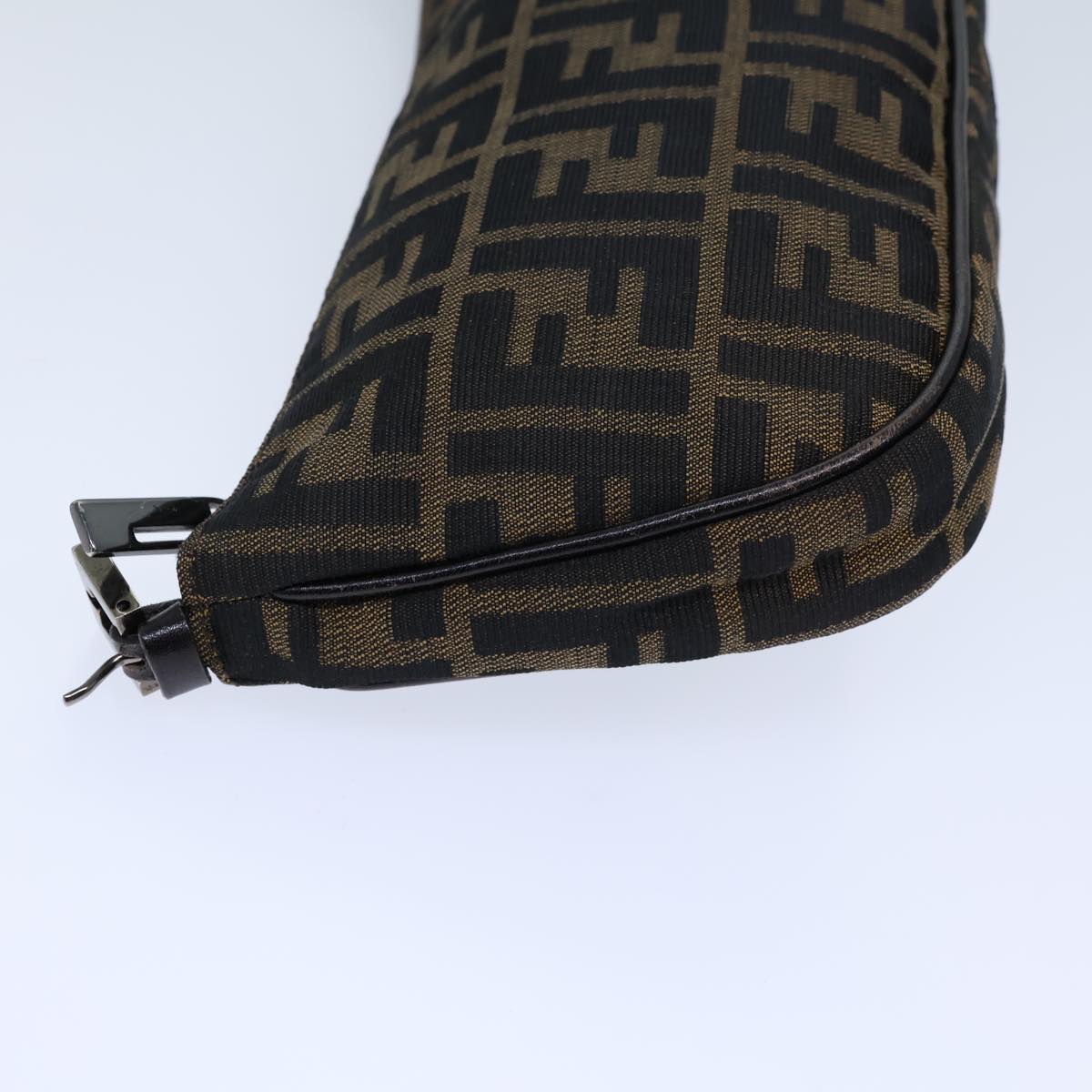 FENDI Zucca Canvas Shoulder Bag Brown Black72107