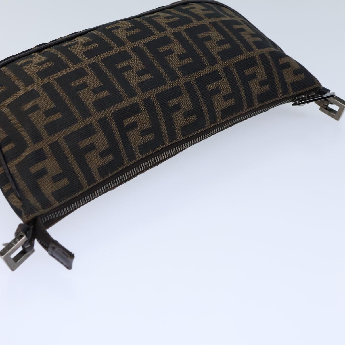 FENDI Zucca Canvas Shoulder Bag Brown Black72107