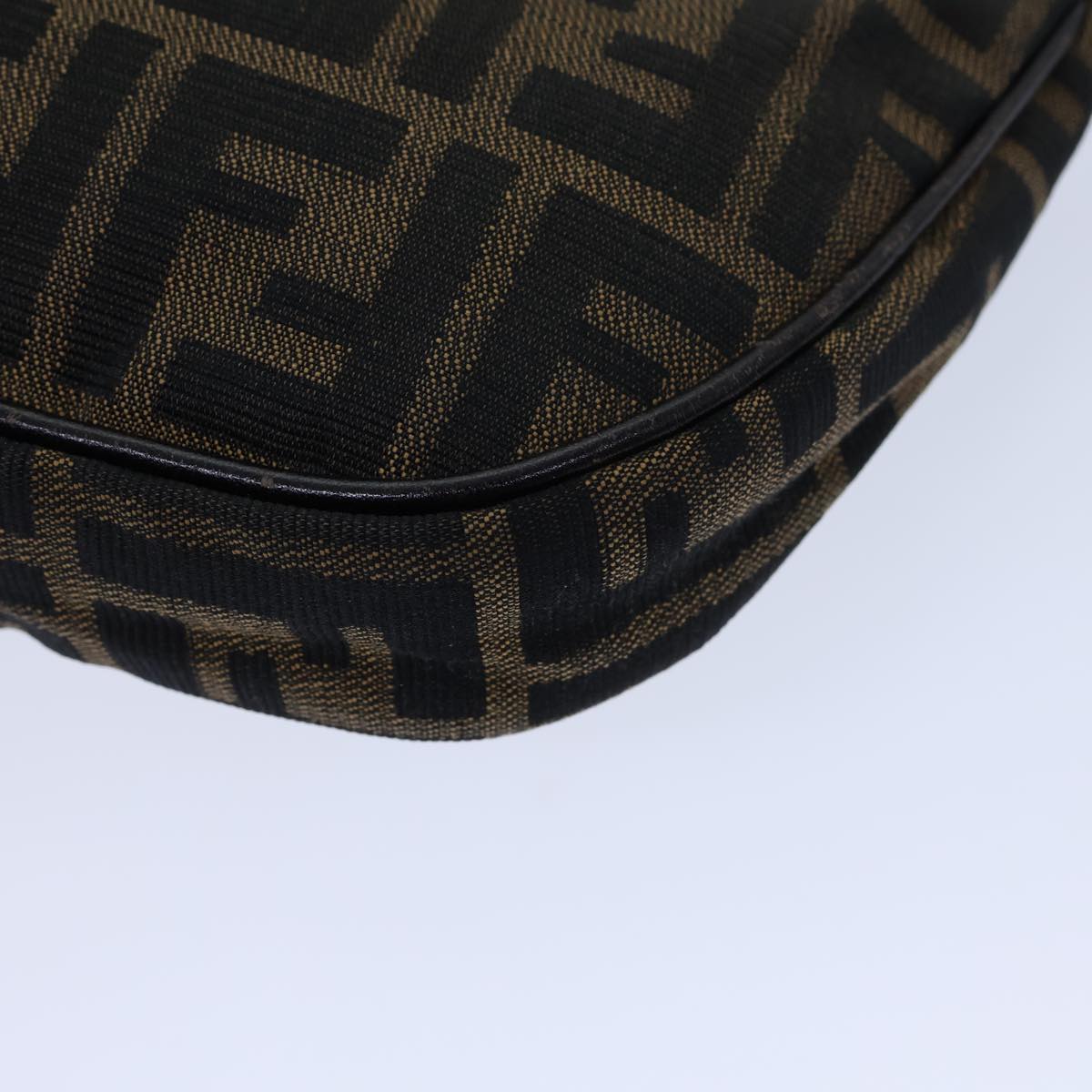 FENDI Zucca Canvas Shoulder Bag Brown Black72107