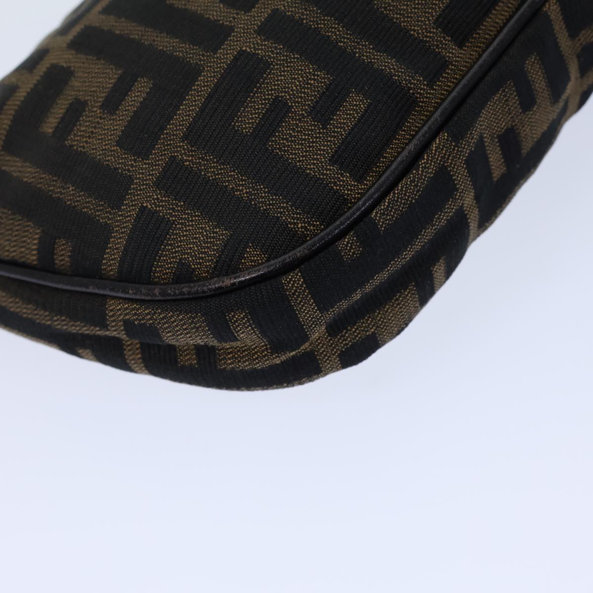 FENDI Zucca Canvas Shoulder Bag Brown Black72107